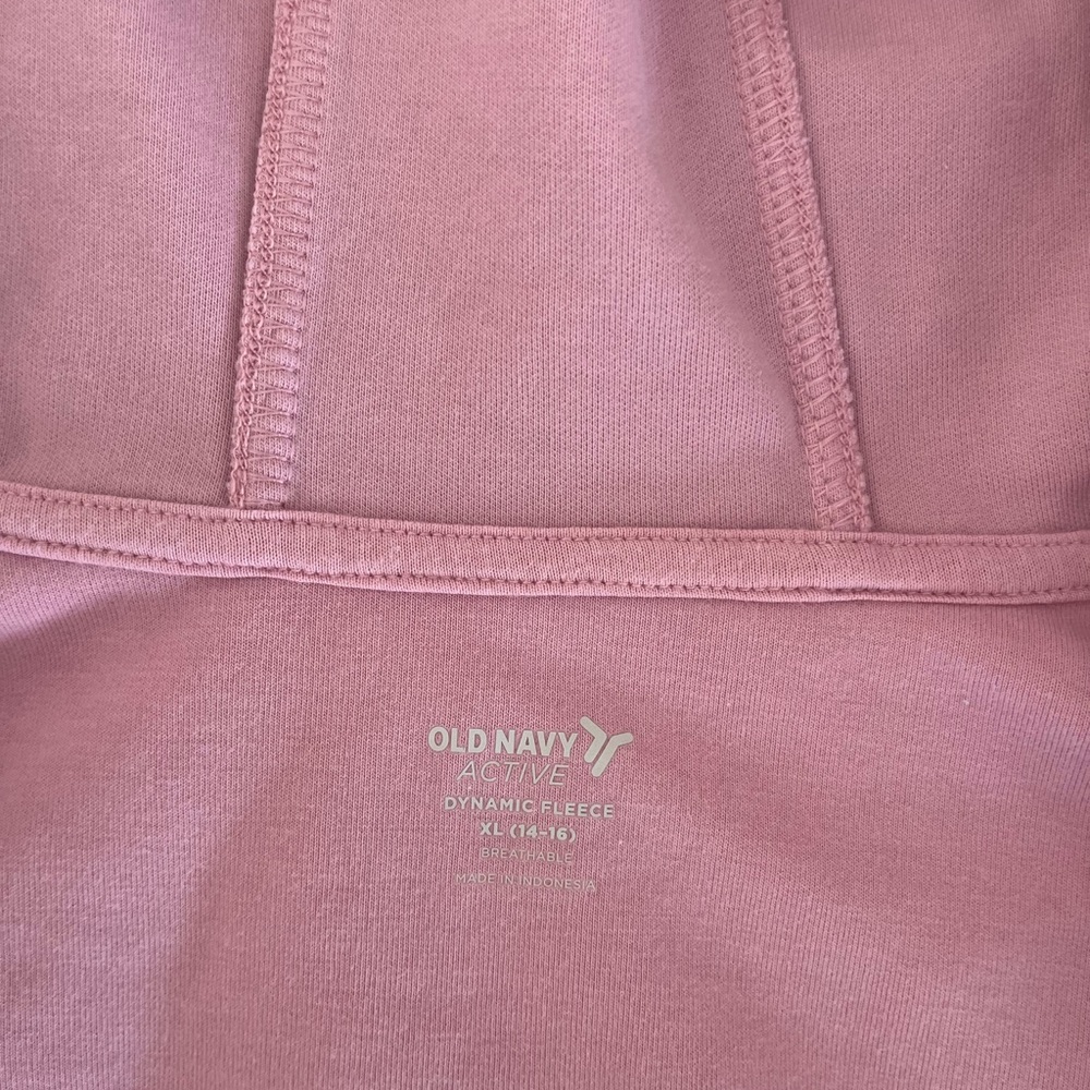 Pink Athletic Hoodie with Zippered Pockets - Picture 4 of 6